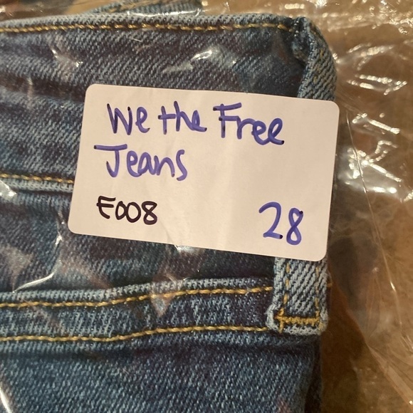 We the Free Skinny Blue Jeans Size 28 Free People Distressed Cuff Ankle - Picture 7 of 7